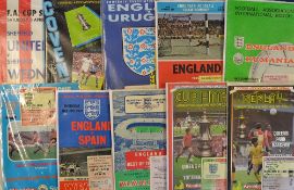 Assorted Football Programmes with Tickets 1960s Onwards to include England v 1963 Rest Of The World,