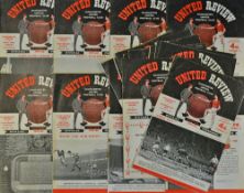 Collection of Manchester United home match programmes to include 1959/1960 (18), 1960/1961 (9),