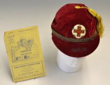 1957/58 Yorkshire County Rugby League Players Cap - presented to Derek "Rocky" Turner while