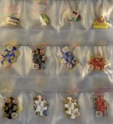 Large collection of Rugby League brass and enamel modern pin badges (164) - some international,