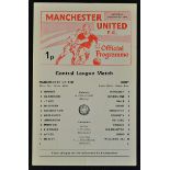 Scarce issue 1972/1973 Manchester United Reserves v Bury postponed match programme dated 6th January