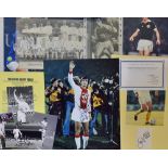 Selection of autographed items to include Leeds United 1963/1964 signed team magazine photo, Billy