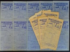 1948/49 Portsmouth home football programme selection includes league games, plus FAC programmes