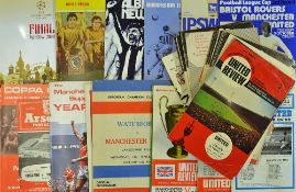 Varied Collection of Manchester United football programmes from 1950s Onwards such as 1972/3 Bristol