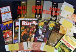 2001 British Lions rugby tour to Australia complete set of programs and match tickets - to include