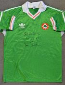 Steve Staunton 1st international shirt for the Republic of Ireland v Tunisia, no.3 to the back,