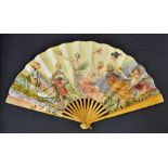 Beautiful Fan Advertising Champagne On Reverse Circa 1890 - 1900 featuring attractive ladies and a