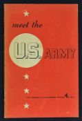 H.M.S.O. 1943 Meet the U.S. Army Booklet by Louis MacNeice only issued to schools where most