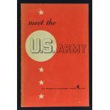 H.M.S.O. 1943 Meet the U.S. Army Booklet by Louis MacNeice only issued to schools where most