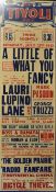 1953 New Tivoli Hull Theatre Poster dated Monday 27th July a brand new great comedy show, A Little
