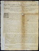Great Britain - English Civil War Broadside (Poster) Dated 20th July 1643 appeal by the