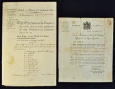 Emperor Napoleon Reorganisation of the Guard in Brussels 1813 Printed letter with Imperial Arms of