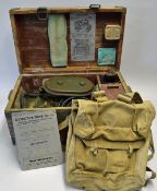Interesting British WWII model 4A mine detector comes with box, showing its age but components are