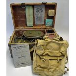 Interesting British WWII model 4A mine detector comes with box, showing its age but components are