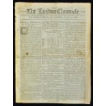 1788 'Philosopher's Stone' The London Chronicle Newspaper date 18-21 Oct contents relating to Search