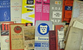 Collection of Various Road Maps including Southern England, Great Britain and Northern Ireland,