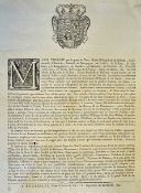 Austria - War Of The Austrian Succession. Poster Of Proclamation By Empress Maria-Theresa dated 1742