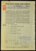 1947 Bill of Lading Moss Hutchinson Ltd Duke of Sparta from Liverpool to Alexandria date 14 August