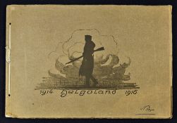 WWI 1914-1916 Helgoland Illustrated Book contains prints depicting German Naval scenes,
