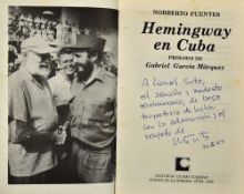 Cuba - Norberto Fuentes Signed 'Hemingway en Cuba' Book 1984 inscribed to Lionel Soto on the first