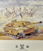 Second to None Colour Print by Malcolm Greensmith depicting the Royal Scots Dragoon Guards modern