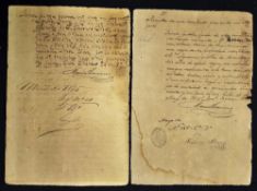 Cuba - Slavery Manumission Manuscripts 1875 includes two manuscripts notarized contents 36 year