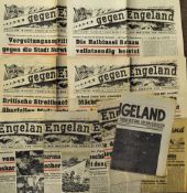 Third Reich Propaganda Newspaper 'Gegen Engeland' [Against England] dates 1942 and 1943 respectively