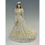 Coalport 'Bride of the Years 1994' Figurine from The Wedding Collection Wedding Bells, stamped to