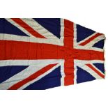 Union Flag marked CJP 6 Jack flown from HMS Coventry (D118) in March 1982. The flag was sent home