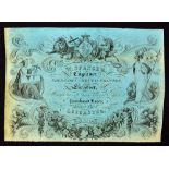 c. 1830-40s Leicester Advertisement ' W. Spencer Engraver Gold & Ornamental Printer' in Market