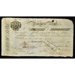 Margate Bank 1807 Bill of Exchange (Kent) Bill of Exchange for £145 from Francis Cobb and Son of