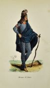 India - Punjab Lithograph Of A Sikh Akalee 1840s a hand coloured lithograph depicting a Akalee