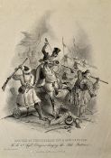 India - Stunning Sikh Wars Battle Of Ferozeshah 1845 Engraving a rare intricate steel engraving