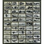 Varying Cigarette Card Sets includes three frames containing 1930s cigarette cards featuring army,