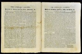 Mid -19th Century The Literary Gazette Newspapers dates 27 May 1826 and 25 Jul 1829 contents