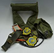 Wessex HU5 Helicopter Pilot Life Vest and Inner Helmet Cover (848 Naval Air Squadron Falklands War