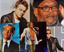 Entertainment Autograph Photographs to include Leonardo Di Caprio, Samuel Jackson, Barry Manilow,