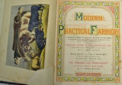 c.1880 Modern Practical Farriery Book forming a Complete System of the Veterinary Art by W. J.