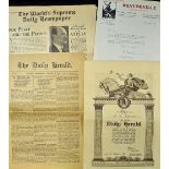Paper Material to include 1937 Letter from 'Revudeville' Windmill Theatre London to patron signed by