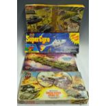 Airfix 1970s vintage sets and games including Gun Emplacement, Pontoon Bridge and Coastal Defence