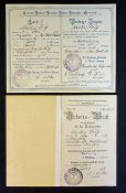 German Baker's Apprenticeship Booklets relating to Martin Wolf 'Germania Lehr Brief' plus 'Arbeits