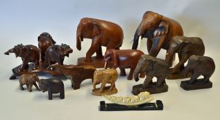 Wooden Elephant Selection includes a wide range of wooden elephants, varying shapes and sizes,