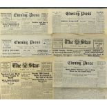 1940-45 War Time Newspaper Selection featuring lots of news regarding German successes in the War (