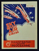 Sky Devils Air Circus Souvenir Programme 1934 an illustrated 32 page publication detailing that