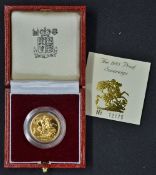 1985 Gold Proof Sovereign Coin Royal Mint appears in good condition, complete with original box