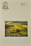 1936 Postcard of the Olympic Village and Letterhead of the Commander of the Village Wolfgang