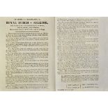 Royal Burgh of Selkirk Poster c.1820 black letterpress 2 page Poster thus printed on one side