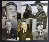 Autograph Selection Leonid Brezhnev Press Photographs First Secretary of Russian Communist Party a