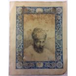 India and Punjab - Early Sketch of a Sikh an early19th century pencil sketch of a Sikh, signed and