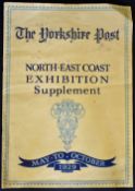 The North East Coast Exhibition 1929 a large 32 page publication detailing this intended